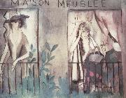 Marie Laurencin The housr having furniture oil painting on canvas